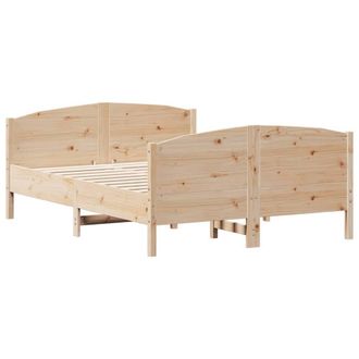 Berkfield Home Beautiful Bed Frame without Mattress 140x200 cm Solid Wood Pine in Light Tan