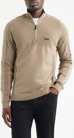 BOSS Hydro-X Water-Repellent Golf Half Zip Pullover in Light/Pastel Green at Nordstrom, Size Xx-Large