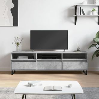 Berkfield Home TV Cabinet Concrete Grey 150x30x44.5 cm Engineered Wood