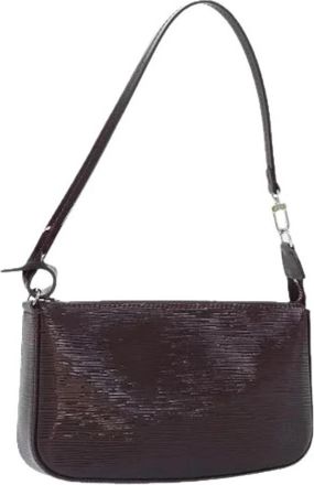 Louis Vuitton Pre-owned Accessory Pouch - Dames - Vintage Schoudertas - Bruin - ONE Size - Leer - Vintage