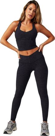 Fabletics Womens HeatherFlex Anywhere Built-In Bra Tank in Black Heather at Nordstrom, Size Xx-Large