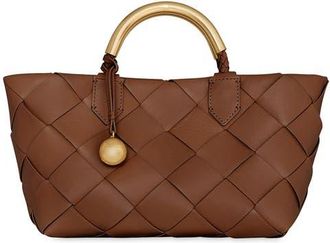 Rebecca Minkoff Mini Frankie Woven Leather Tote in Tawny at Nordstrom