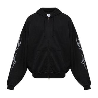 VETEMENTS Hooded Sweatshirt - Heren - Vesten met rits - Zwart - M - Katoen - Hoodies & sweatvesten