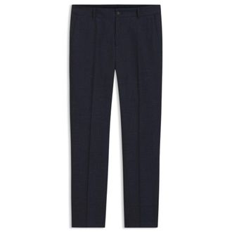 BOSS Slim-fit pants in virgin wool and linen