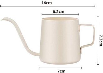 OEM Regadera Blanca De 250 Ml Con Boquilla Larga De Acero Inoxidable. Ideal Para Plantas De Interior Peque&ntilde;as, Suculentas Y Para Uso En El Jard&iacute;n