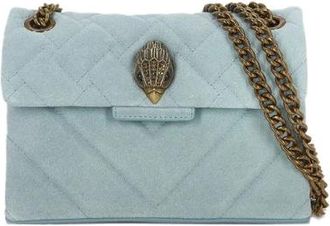 Kurt Geiger Mini Kensington Tas - Dames - Schoudertassen - Blauw - ONE Size - Leer - Tassen