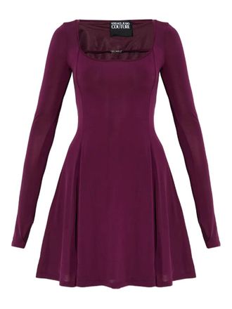 Versace Jeans Couture long-sleeve cut-out mini dress - women - Viscose/Spandex/Elastane - 42 - Red