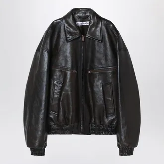 Acne Studios Leather Bomber Jacket