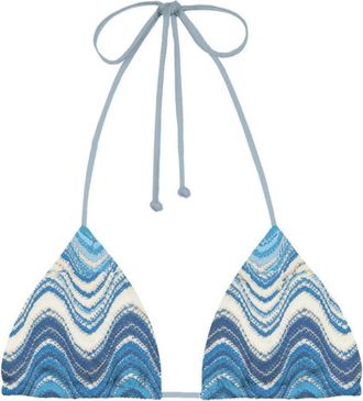 MC2 Saint Barth Leah Triangle Bikini Top - Dames - Bikinis - Blauw - L - Badmode