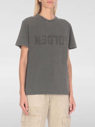 Golden Goose T-shirts in cotone con logo di strass Golden Goose