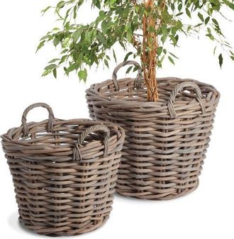 Napa Home & Garden Normandy Tree Baskets Set of 2 in Brown at Nordstrom