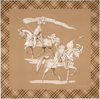 Burberry Foulard in Seta Archive Knight - - Accessories - Donna - Beige - ONE SIZE