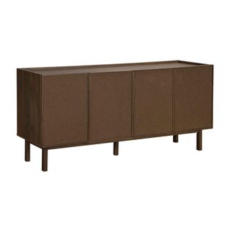 Oviala Aparador de estilo escandinavo 4 puertas madera 180 cm madera oscura