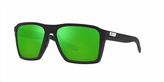 Costa Mens Antille Sunglasses In Net Black Green Mirror 580G