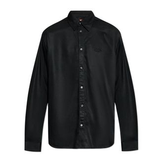 Diesel S-Simply-C Shirt - Heren - Casual Overhemden - Zwart - L - Satijn - Overhemden