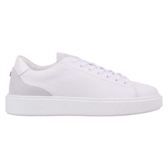 Lavair Heren Luna Logo Leren Trainers (Wit/Grijs)