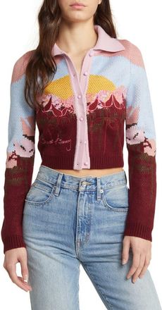 House of Sunny Garden of Eden Tripper Intarsia Cardigan in Multi at Nordstrom, Size 12 Us