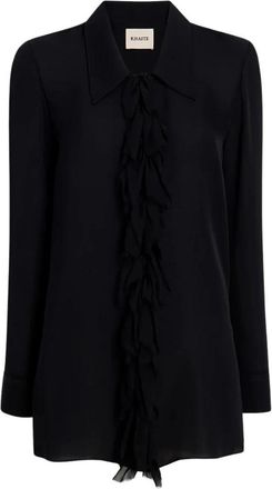 Khaite Luka Top - Dames - Blouses - Zwart - XS - Overhemden