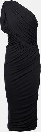Rick Owens Lilies Amira draped jersey midi dress