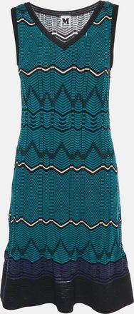 M Missoni Blue Chevron A-Line Mini Dress