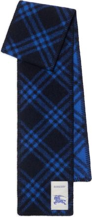 Burberry Geruite wollen sjaal - Blauw