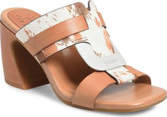 Kork-ease Brynn Mule Sandal in Tan/Blue Multi Calf Hair at Nordstrom, Size 10