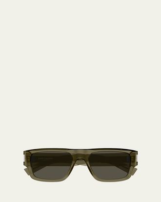 Saint Laurent Mens SL 659 Acetate Rectangle Sunglasses