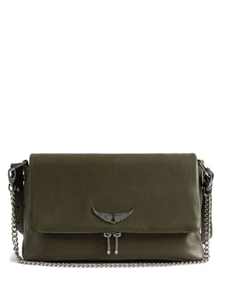 Zadig&Voltaire Rocky wings chain-strap shoulder bag - women - Calf Leather - One Size - Green