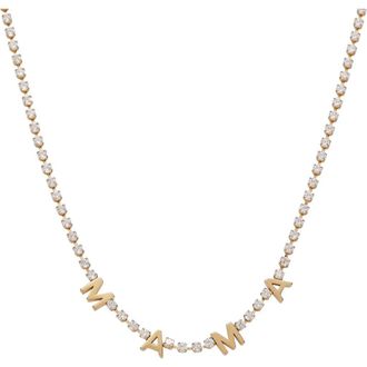 Alex and Ani Mama Crystal Tennis Necklace in Gold at Nordstrom