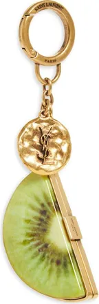 Saint Laurent Kiwi Resin Key Ring in Green Multicolor at Nordstrom