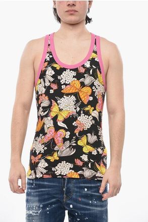 Dsquared2 Underwear Tank Top with Floral Motif size Xxl