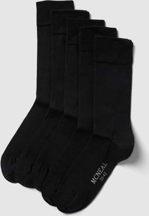 Mc Neal Socken mit elastischem Rippenb&uuml;ndchen im 5er-Pack in Black, Gr&ouml;&szlig;e 39/42