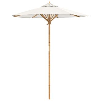 vidaXL Parasol De Jard&iacute;n Blanco Crema 180 X 180 X 230 Cm Bamb&uacute; Vidaxl