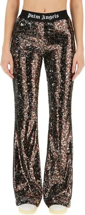 Palm Angels Flare Fit Polyester Trousers - Multicolor