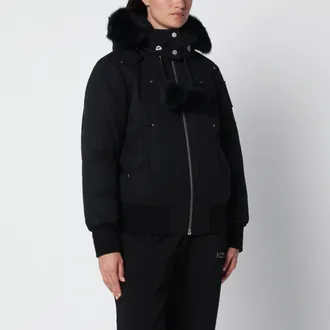 Moose Knuckles Bomber Debbie Original nero con cappuccio