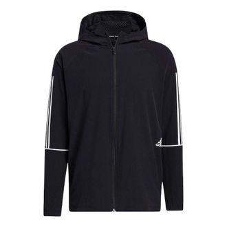 adidas Zipper Sports Hooded Jacket Black GL4799