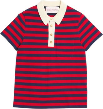 Valentino Garavani Gestreept poloshirt - Rood