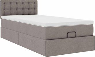 vidaXL Cama Otomana Con Colch&oacute;n Topo 90x200 Cm Tela Vidaxl