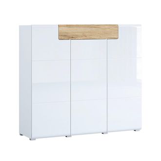 Petits Meubles Aparador 3 puertas y 1 caj&oacute;n tableros de aglomerado laminados blanco