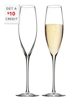 Waterford Elegance Set Of 2 Classic Fluteswith $10 Credit