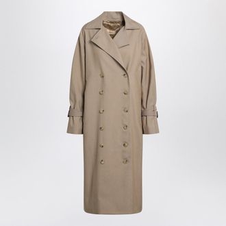 Toteme Trench doppiopetto beige in misto cotone