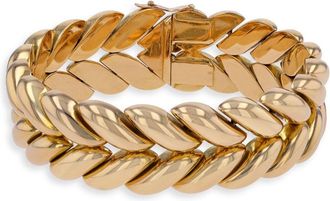 Pragnell Retro French Flame link bracelet - women - 18kt Rose Gold - One Size