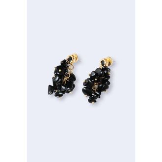 Classicharms Melanie Obsidian Cascade Cluster Earrings in Black at Nordstrom
