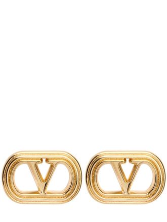 Valentino Garavani Brass Earrings【関税・送料込】 Gold-tone brass VLogo Signature earrings VALENTINO GARAVANI