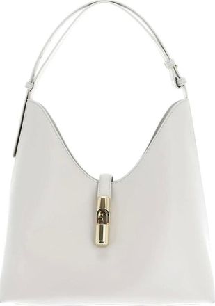 Furla Shoulder Bags, female, White, Size: ONE SIZE Goccia M Hobo