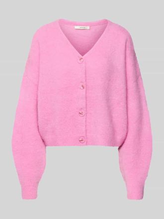 Gestuz Relaxed Fit Strickjacke mit Woll-Anteil Modell debbie in Pink, Gr&ouml;&szlig;e XL