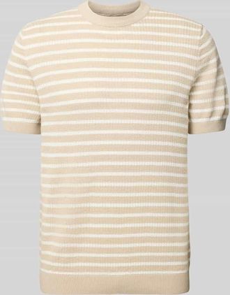 Mc Neal T-Shirt mit Rundhalsausschnitt in Beige, Größe XXXL