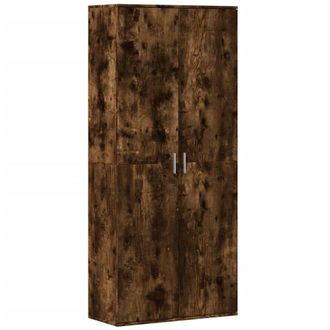 Berkfield Home Highboard Smoked Oak 80x35x180 cm Engineered Wood in Brown | Size: 80 x 35 x 180 cm