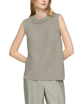 Lafayette 148 New York Petite Textured Stitch Top