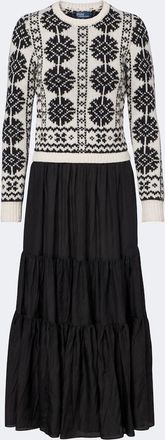 Polo Ralph Lauren Wool, cotton, alpaca, and silk midi dress